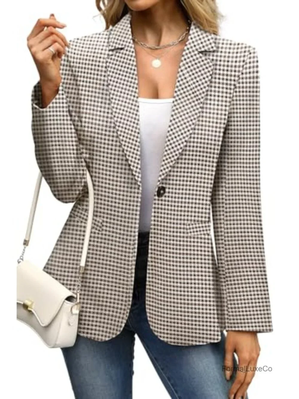 Womens Blazer Business Casual Lightweight Suit Jacket Long Sleeve Slim Fit Work